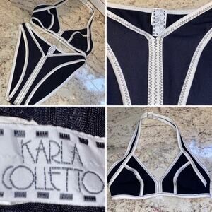 Vintage 80s Karla Coletto Luxury Sports Illustrated Swimsuit Bikini 10 EUC